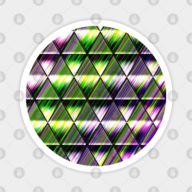Colorful triangles Magnet by Sinmara
